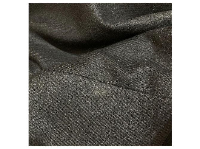 Autre Marque Papas Plus taillierter Flanell-Sakko Schwarz - Ansicht 7