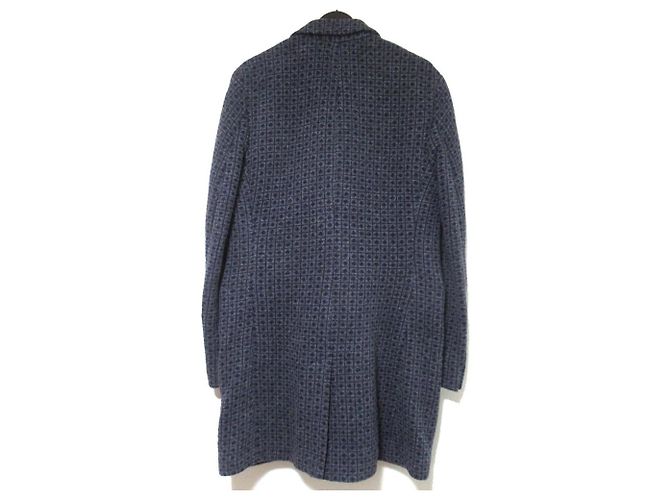 Abrigo Chester de punto cruzado con forro de estampado de rosas ETRO Castaño Azul marino - vista 2