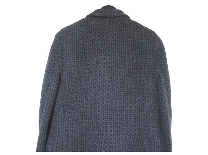 Abrigo Chester de punto cruzado con forro de estampado de rosas ETRO Castaño Azul marino - vista 5