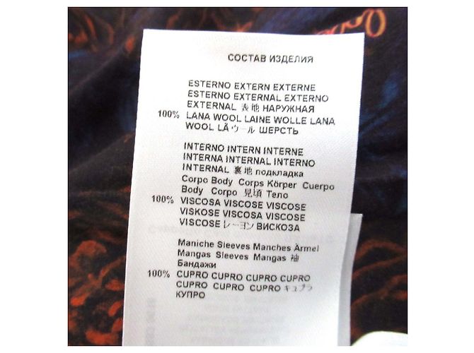 Abrigo Chester de punto cruzado con forro de estampado de rosas ETRO Castaño Azul marino - vista 6