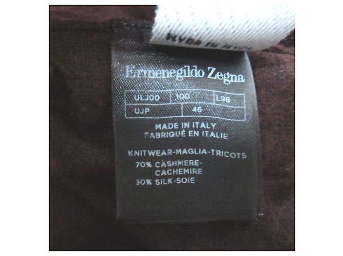Autre Marque Ermenegildo Zegna Strickpullover aus Kaschmir und Seide Braun - Ansicht 6