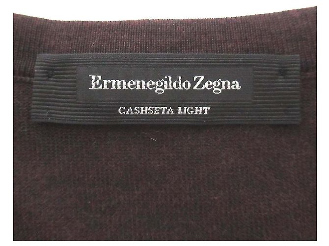 Autre Marque Ermenegildo Zegna Strickpullover aus Kaschmir und Seide Braun - Ansicht 7