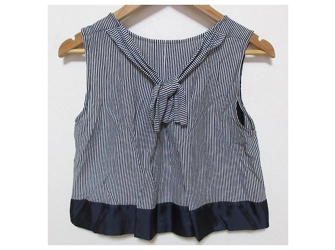 Autre Marque Conjunto de Blusa sin mangas y Falda de encaje calado a rayas SONO - vista 4