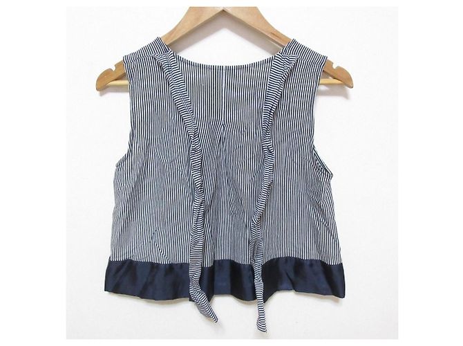 Autre Marque Conjunto de Blusa sin mangas y Falda de encaje calado a rayas SONO - vista 5