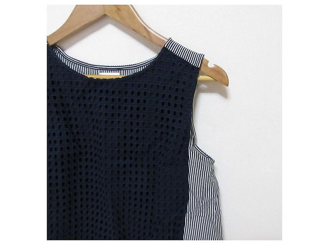 Autre Marque Conjunto de Blusa sin mangas y Falda de encaje calado a rayas SONO - vista 7