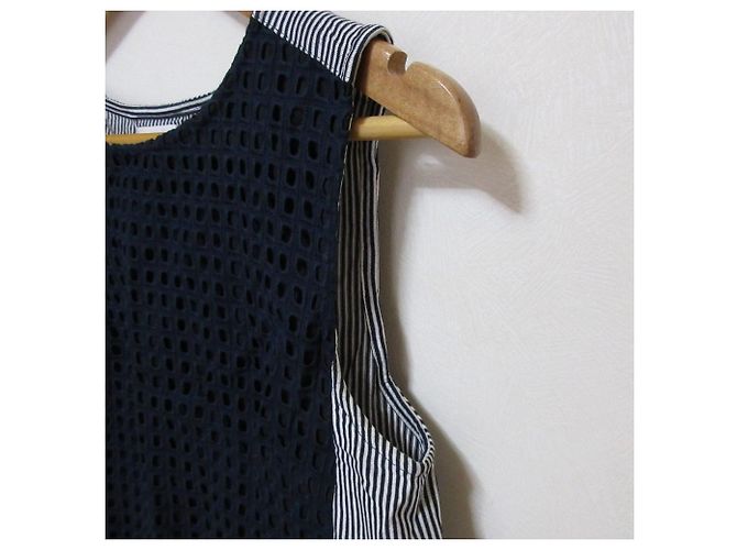 Autre Marque Conjunto de Blusa sin mangas y Falda de encaje calado a rayas SONO - vista 9