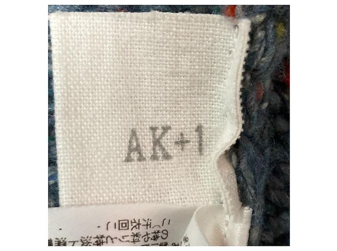 Autre Marque AK+1 Aran-Wollstrickpullover Braun Hellblau - Ansicht 4