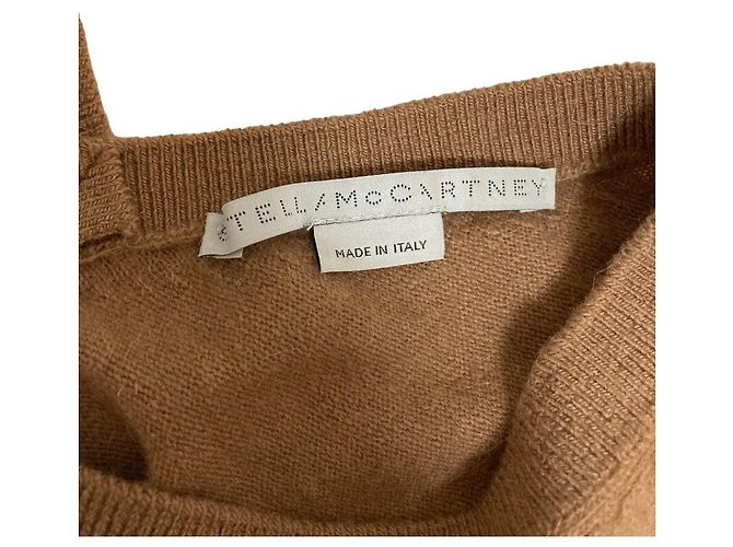 Stella Mc Cartney Vestido de malha de lã e alpaca com decote em V Stella McCartney - vista 4