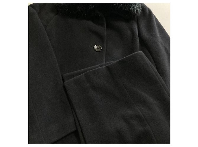 Autre Marque Cappotto lungo Calvin Klein in pelliccia di volpe e angora - vista 12
