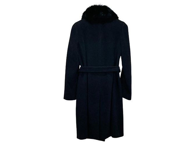Autre Marque Cappotto lungo Calvin Klein in pelliccia di volpe e angora - vista 2