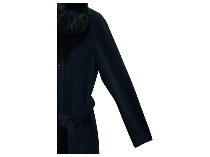 Autre Marque Cappotto lungo Calvin Klein in pelliccia di volpe e angora - vista 3
