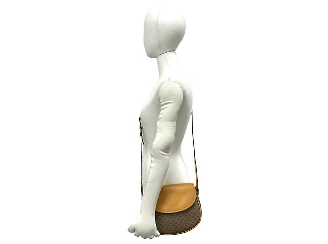Bolso de hombro mini y bolso de mano de cuero Gucci Old Micro GG Logo Pattern - vista 2