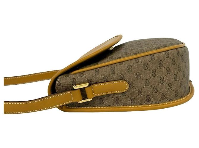 Bolso de hombro mini y bolso de mano de cuero Gucci Old Micro GG Logo Pattern - vista 5