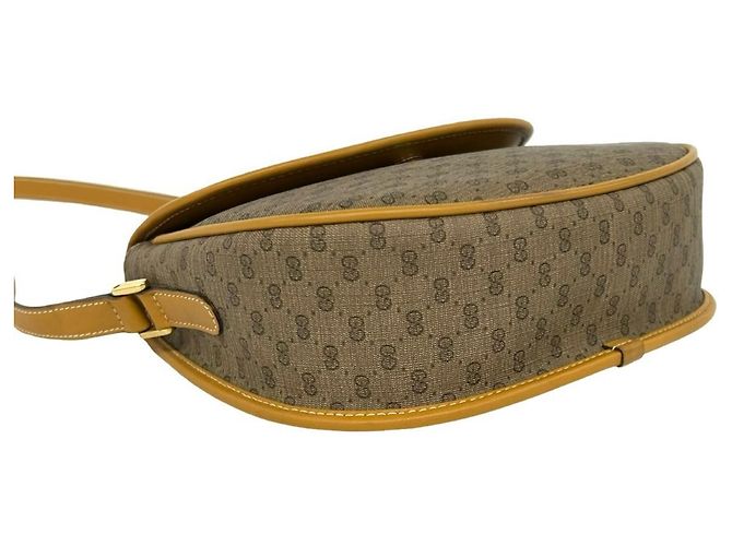 Bolso de hombro mini y bolso de mano de cuero Gucci Old Micro GG Logo Pattern - vista 7