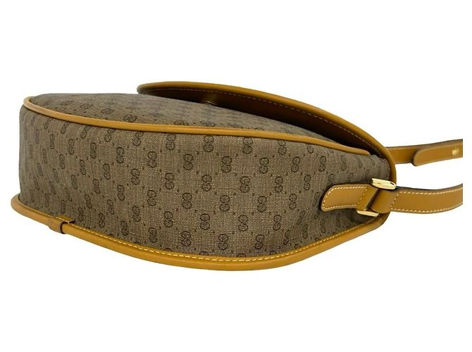 Bolso de hombro mini y bolso de mano de cuero Gucci Old Micro GG Logo Pattern - vista 8