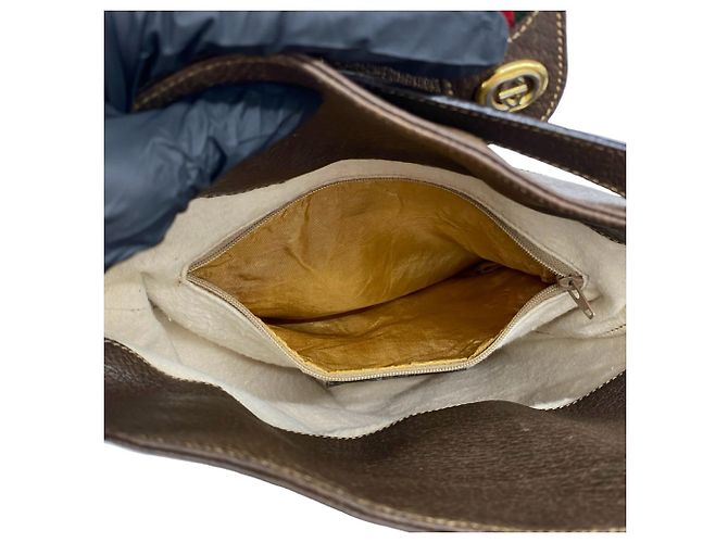 Gucci Old Sherry Line Mini Borsa a Tracolla in Pelle con Motivo GG Logo - vista 10