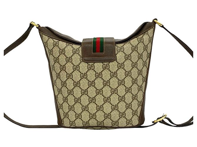 Gucci Old Sherry Line Mini Borsa a Tracolla in Pelle con Motivo GG Logo - vista 3