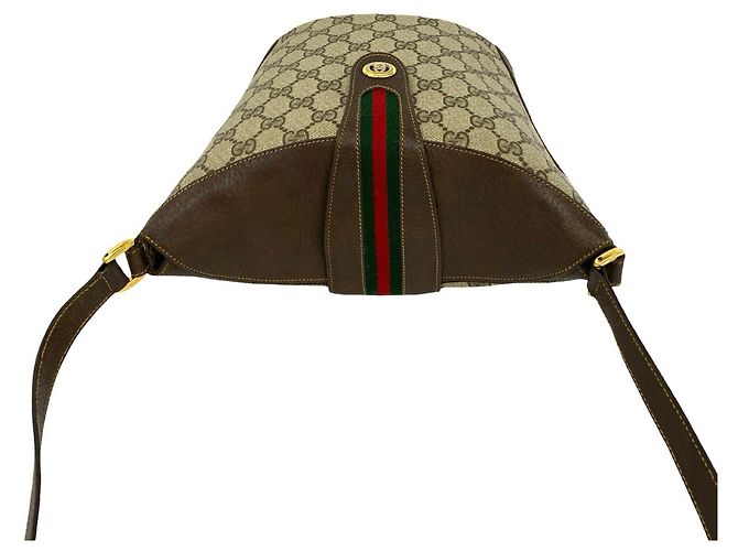 Gucci Old Sherry Line Mini Borsa a Tracolla in Pelle con Motivo GG Logo - vista 4