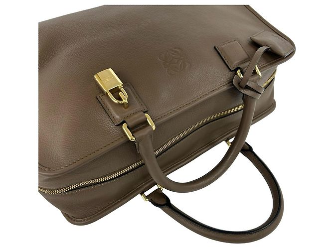 Borsa Loewe Vintage Amazona 32 Marrone - vista 4