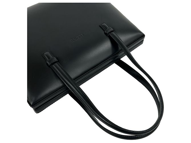 Loewe Vintage Mini Tote Bag aus Kalbsleder mit eingraviertem Logo Schwarz - Ansicht 4