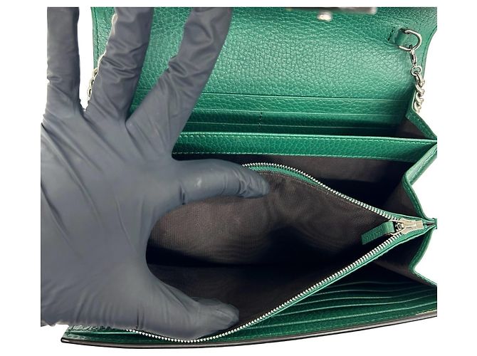 GUCCI Dionysus Mini-Schultertasche aus grünem Leder - Ansicht 10