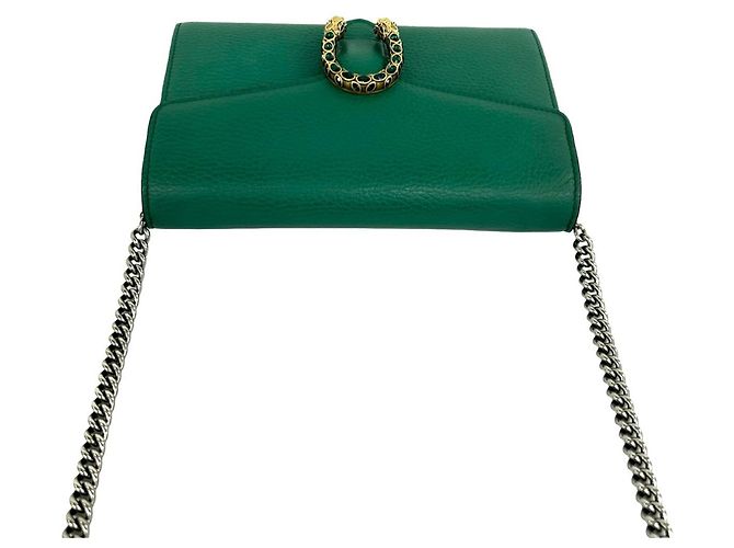 GUCCI Dionysus Mini-Schultertasche aus grünem Leder - Ansicht 4