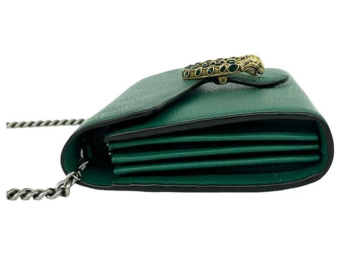 GUCCI Dionysus Mini-Schultertasche aus grünem Leder - Ansicht 5