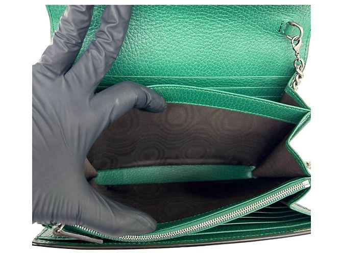 GUCCI Dionysus Mini-Schultertasche aus grünem Leder - Ansicht 9