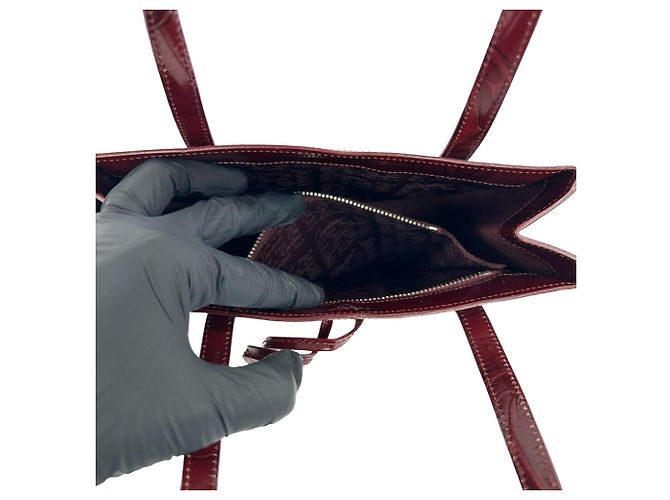 Borsa Cartier Happy Birthday con logo impresso Bordò - vista 10