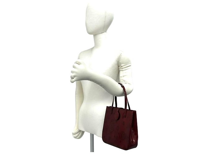 Borsa Cartier Happy Birthday con logo impresso Bordò - vista 2