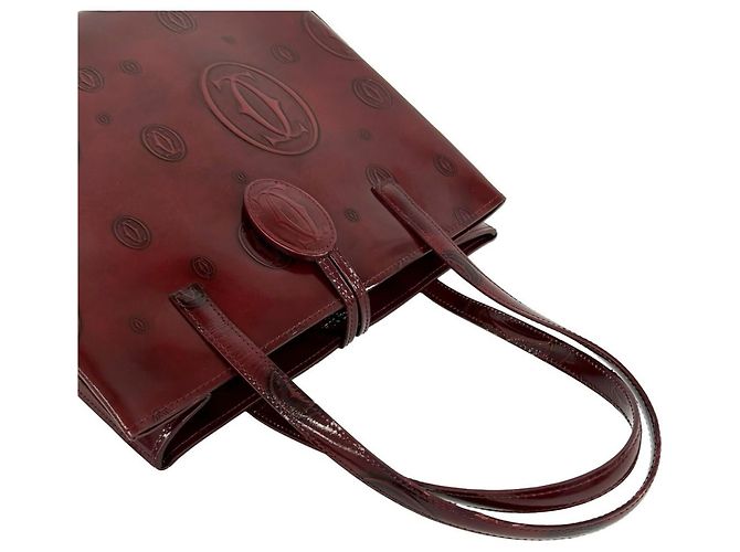 Borsa Cartier Happy Birthday con logo impresso Bordò - vista 4