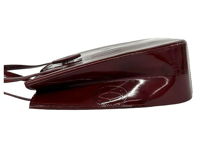 Borsa Cartier Happy Birthday con logo impresso Bordò - vista 5