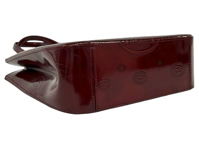 Borsa Cartier Happy Birthday con logo impresso Bordò - vista 7