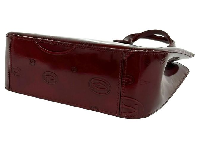 Borsa Cartier Happy Birthday con logo impresso Bordò - vista 8