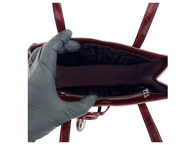 Borsa Cartier Happy Birthday con logo impresso Bordò - vista 9