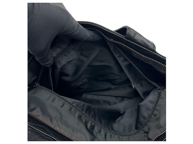 Sac Tote Chanel Coco en agneau avec pompons et franges Noir - vue 10