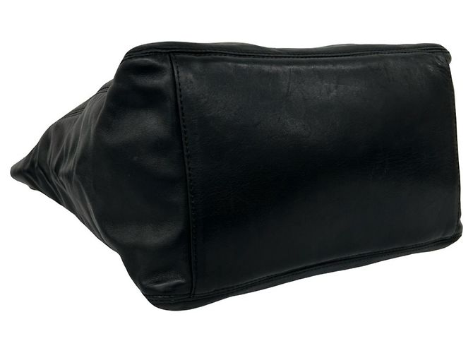 Sac Tote Chanel Coco en agneau avec pompons et franges Noir - vue 7
