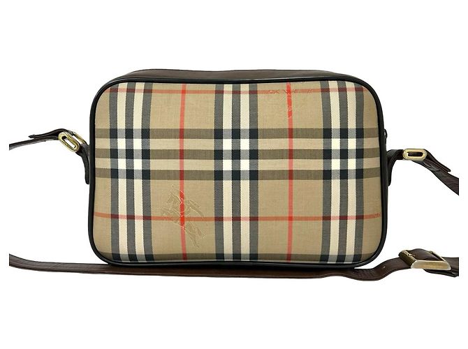 Burberry Vintage Nova Check Pattern Schultertasche Braun Beige - Ansicht 3