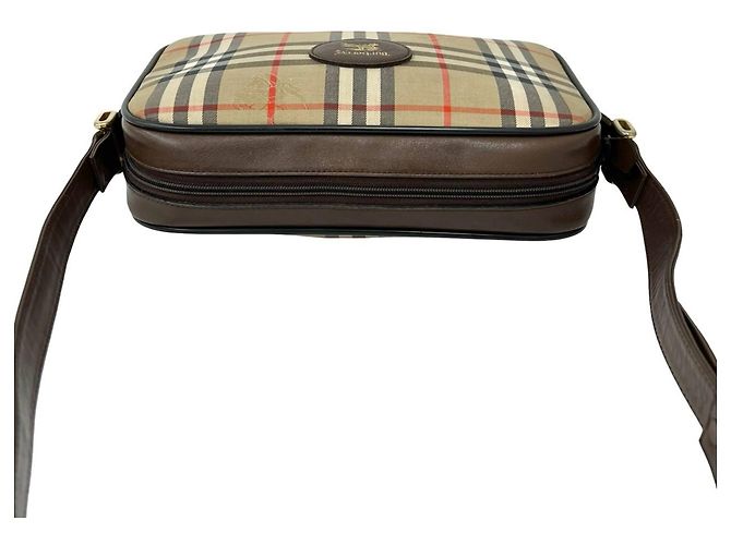 Burberry Vintage Nova Check Pattern Schultertasche Braun Beige - Ansicht 4