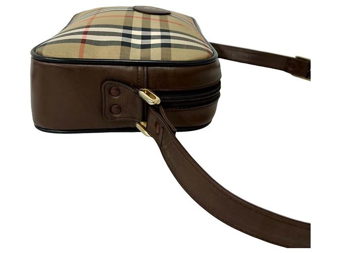 Burberry Vintage Nova Check Pattern Schultertasche Braun Beige - Ansicht 6