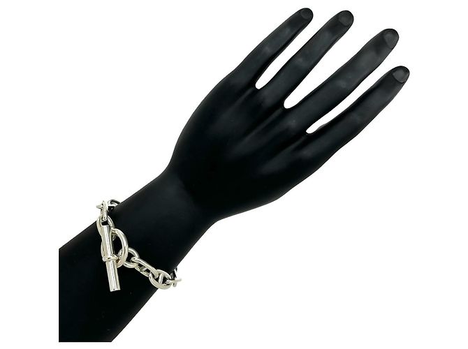 Hermès Bracciale Hermes Chaine d'Ancre GM Argento - vista 2