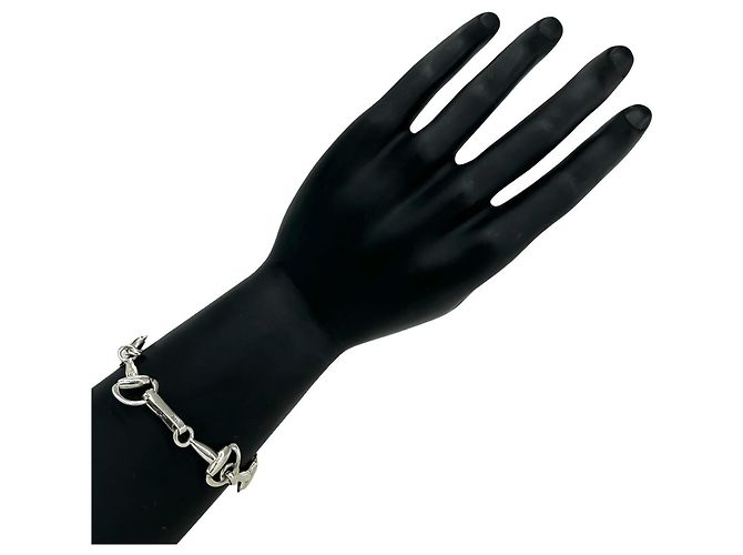Bracciale con ciondolo Horsebit Gucci Argento - vista 2