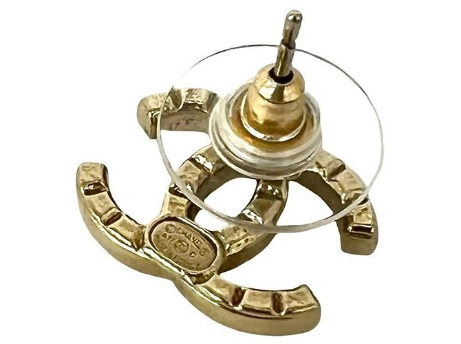 Orecchini a lobo Chanel Coco Mark placcati in oro D'oro - vista 3