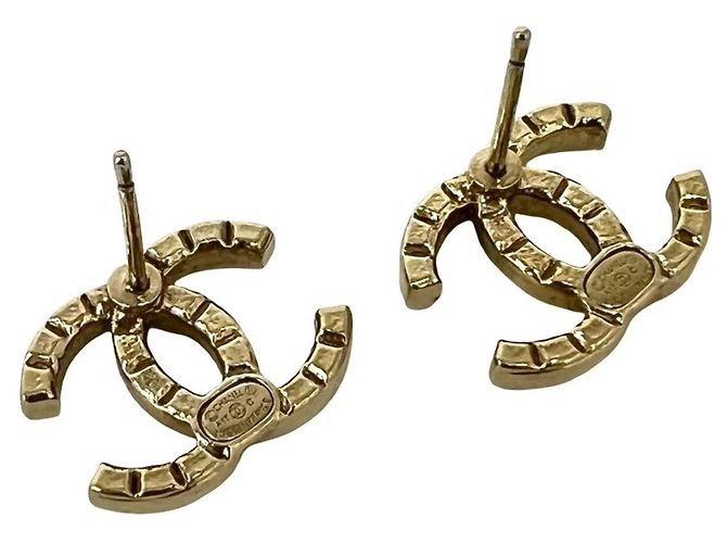Orecchini a lobo Chanel Coco Mark placcati in oro D'oro - vista 7