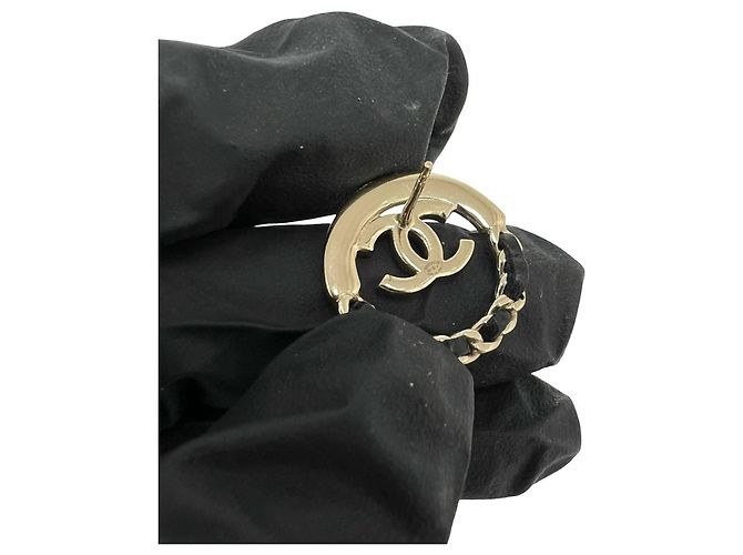 Chanel Coco Mark Motif vergoldete Stecker-Ohrringe Golden - Ansicht 3