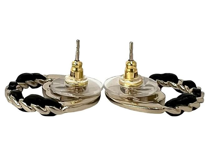 Chanel Coco Mark Motif vergoldete Stecker-Ohrringe Golden - Ansicht 4