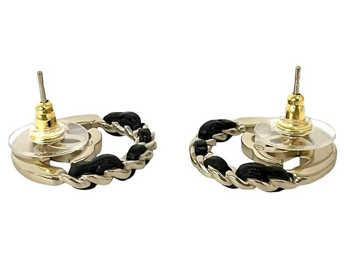 Chanel Coco Mark Motif vergoldete Stecker-Ohrringe Golden - Ansicht 5