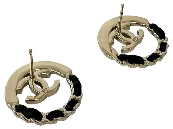 Chanel Coco Mark Motif vergoldete Stecker-Ohrringe Golden - Ansicht 7