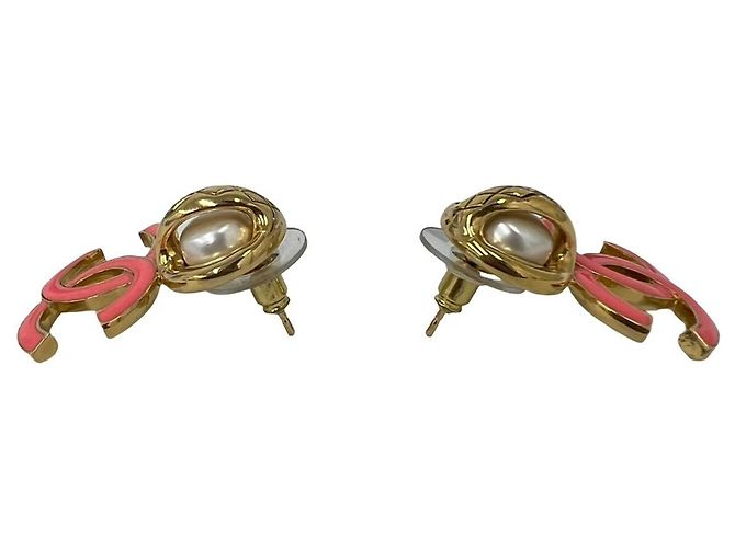 Orecchini a lobo Chanel Coco Mark placcati in oro Rosa D'oro - vista 4