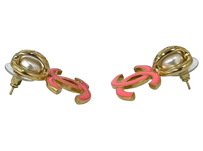 Orecchini a lobo Chanel Coco Mark placcati in oro Rosa D'oro - vista 5